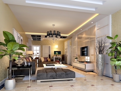 烏魯木齊博洋尚品現代簡約三居室裝修效果圖_126平米4萬裝修設計案例